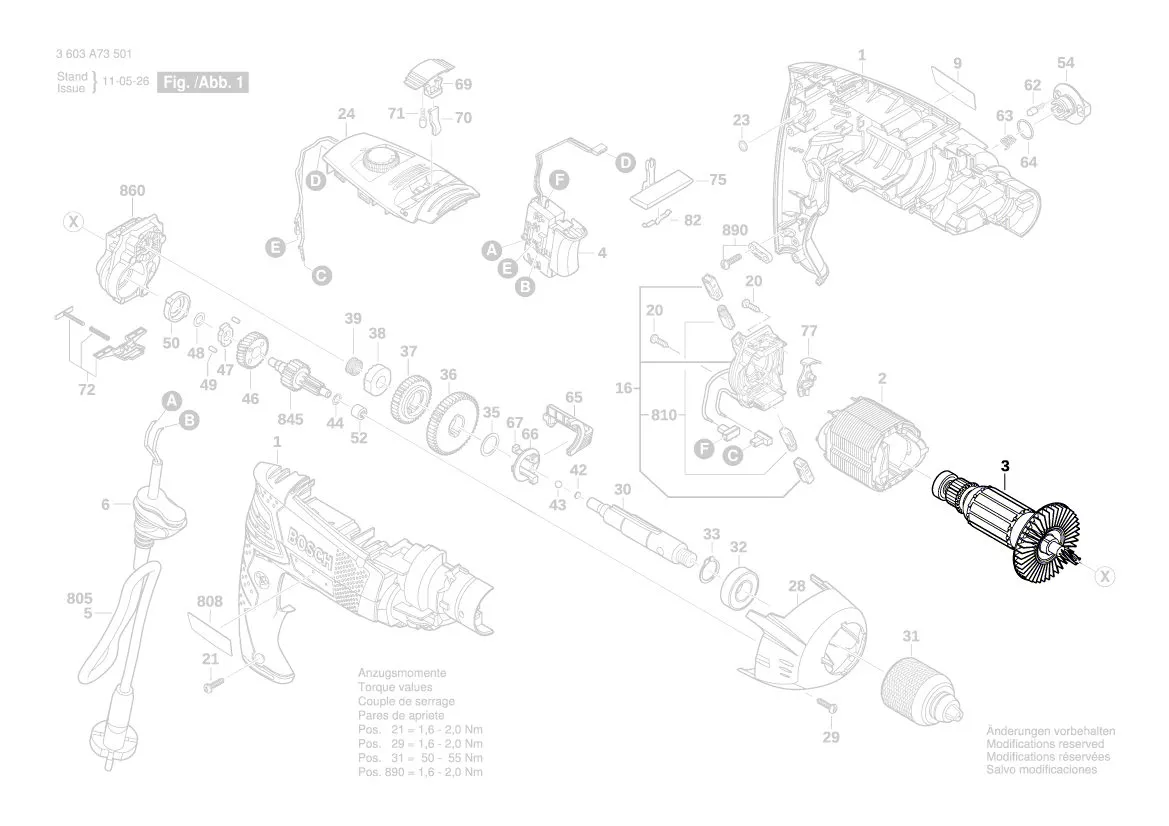Induit BOSCH réf. 2 609 002 980